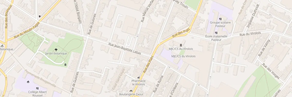 Plan du 77 Rue J Baptiste Lebas à Tourcoing