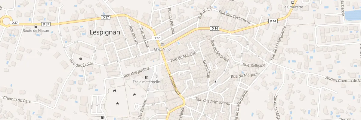 Plan du 28 Rue du Donjon à Lespignan