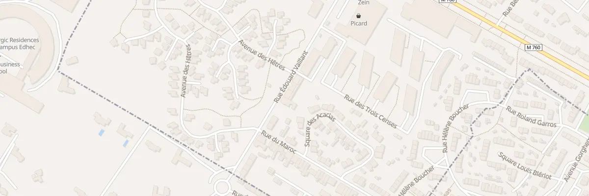 Plan du 207 Rue Edouard Vaillant à Roubaix
