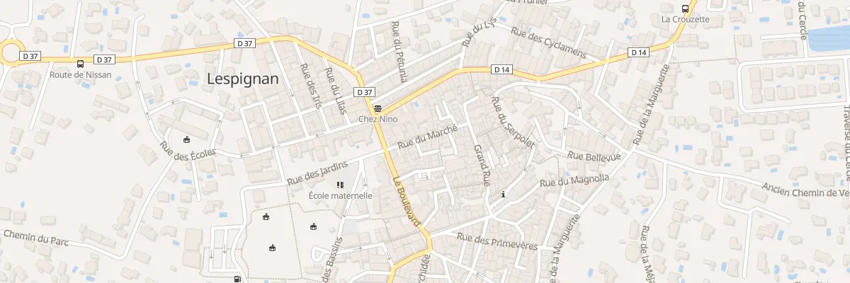 Plan du 10 Rue du Marche à Lespignan