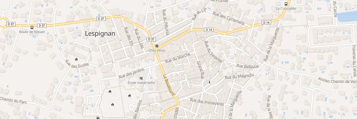 Plan du 12 Rue du Marche à Lespignan