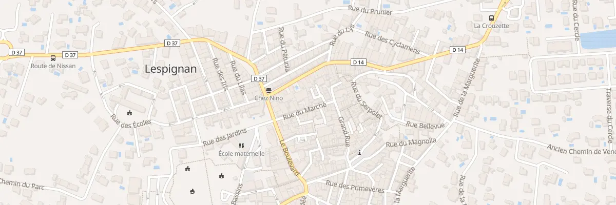 Plan du 13 Rue du Marche à Lespignan