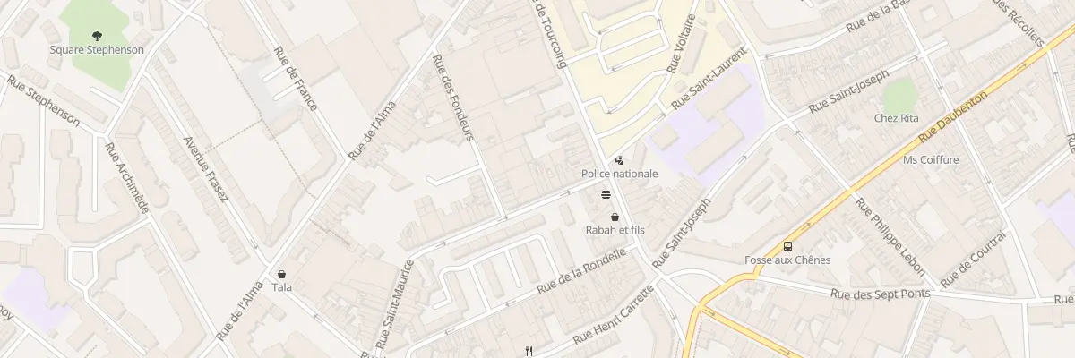 Plan du 14 Rue Saint-Maurice à Roubaix