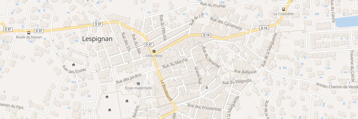 Plan du 15 Rue du Marche à Lespignan