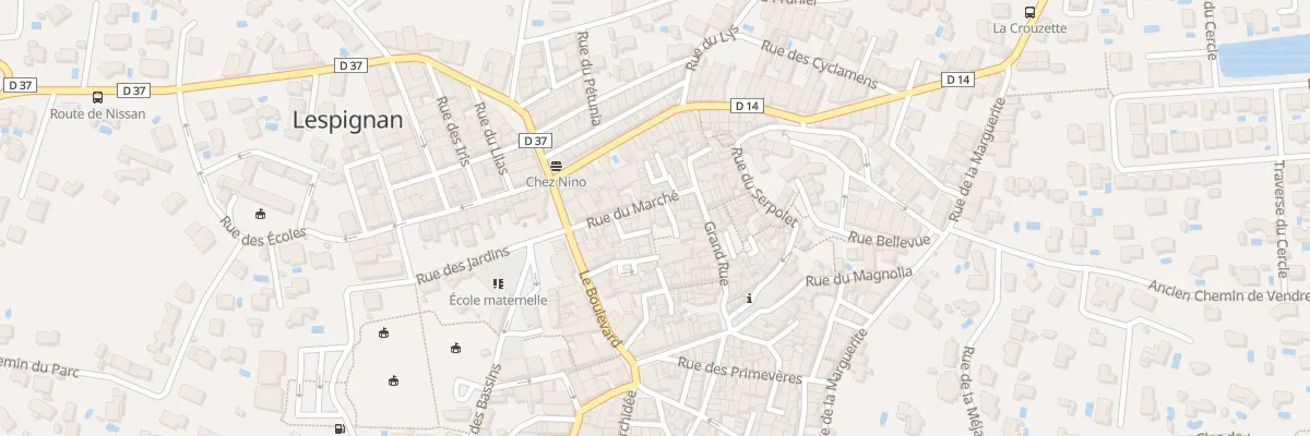 Plan du 16 Rue du Marche à Lespignan
