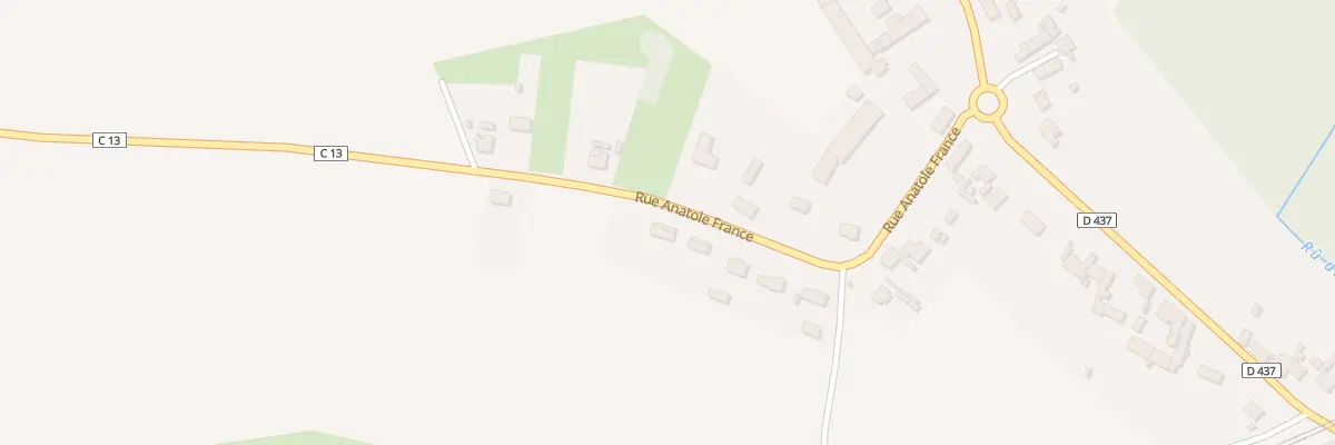 Plan du 9B Rue Anatole France à Abbécourt