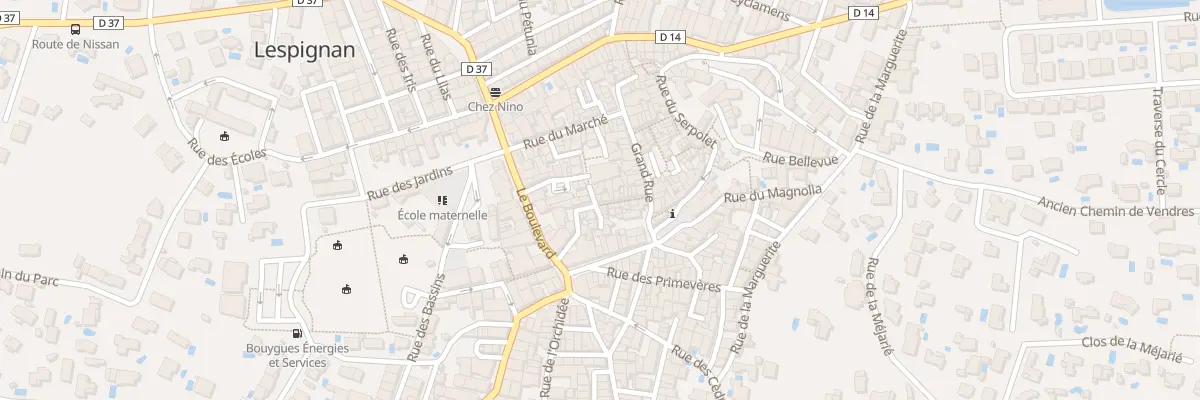 Plan du 14 Rue du Donjon à Lespignan