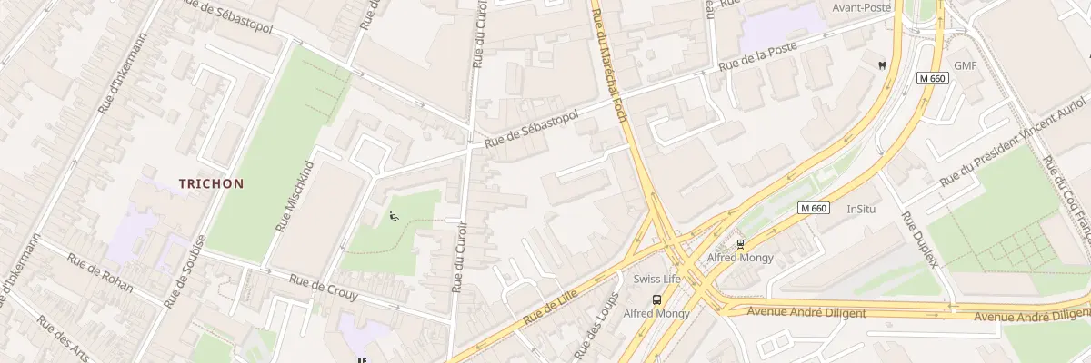 Plan du 58 Rue du Maréchal Foch à Roubaix