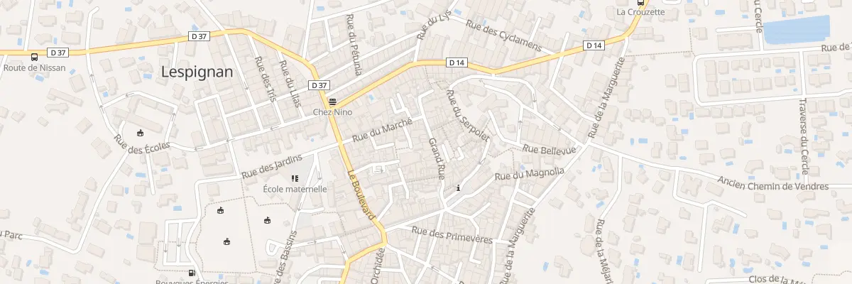 Plan du 25 Gr Grand Rue à Lespignan