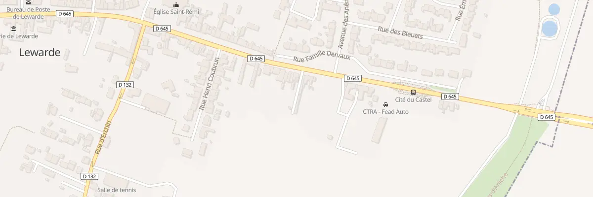 Plan du 252D Rue Famille Dervaux à Lewarde