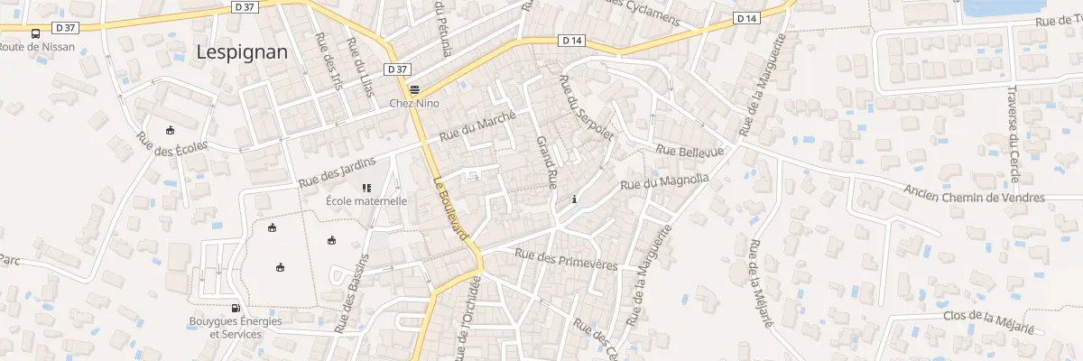 Plan du 2 Rue du Donjon à Lespignan