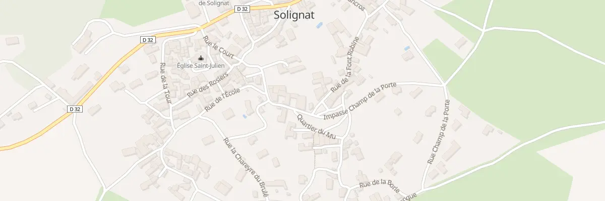 Plan du 24 Rue de la Font-robine à Solignat