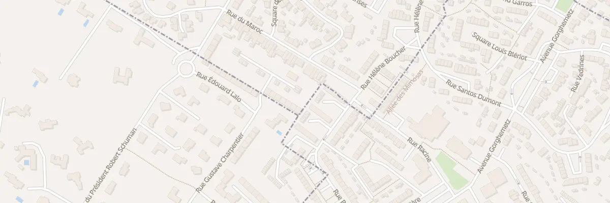 Plan du 9007 Rue Edouard Vaillant à Roubaix