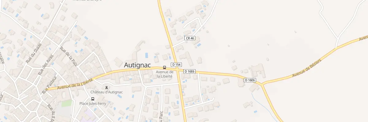 Plan du 1 Av de Béziers à Autignac