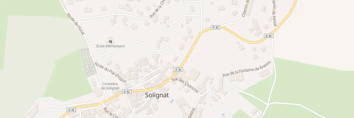 Plan du 22 Rue des Dauphins d’Auvergne à Solignat