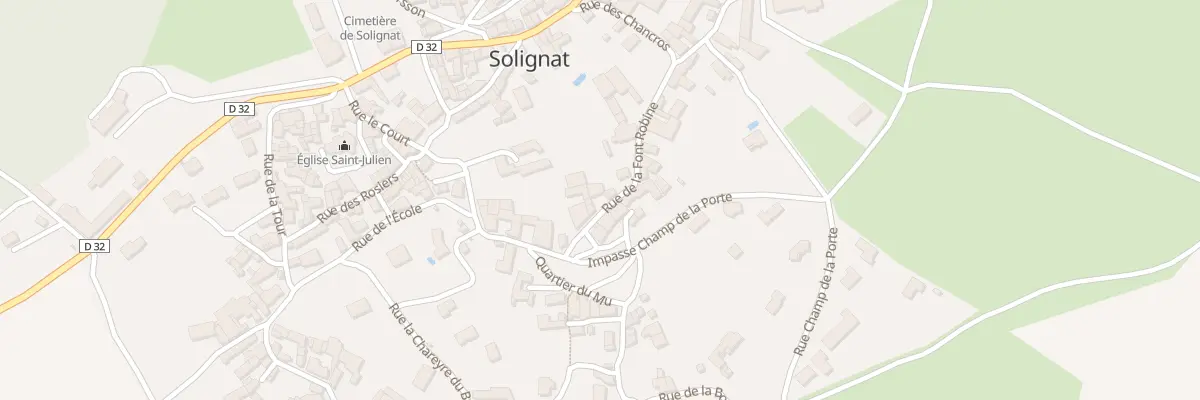 Plan du 20 Rue de la Font-robine à Solignat