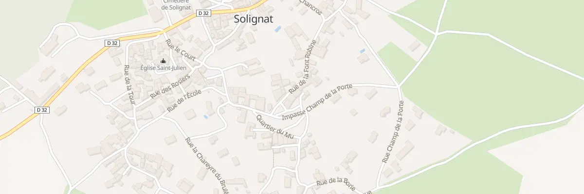 Plan du 21 Rue de la Font-robine à Solignat