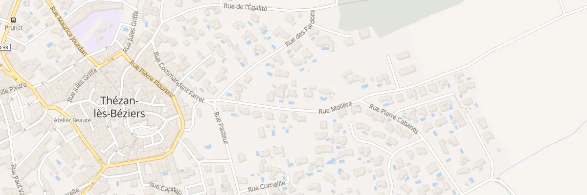 Plan du 9 Rue Moliere à Thézan-lès-Béziers