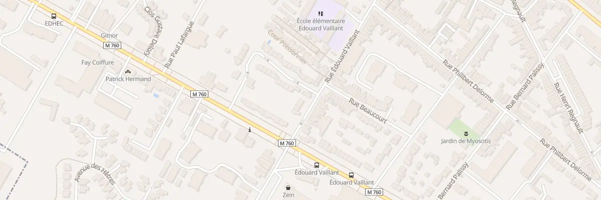 Plan du 114 Rue Edouard Vaillant à Roubaix