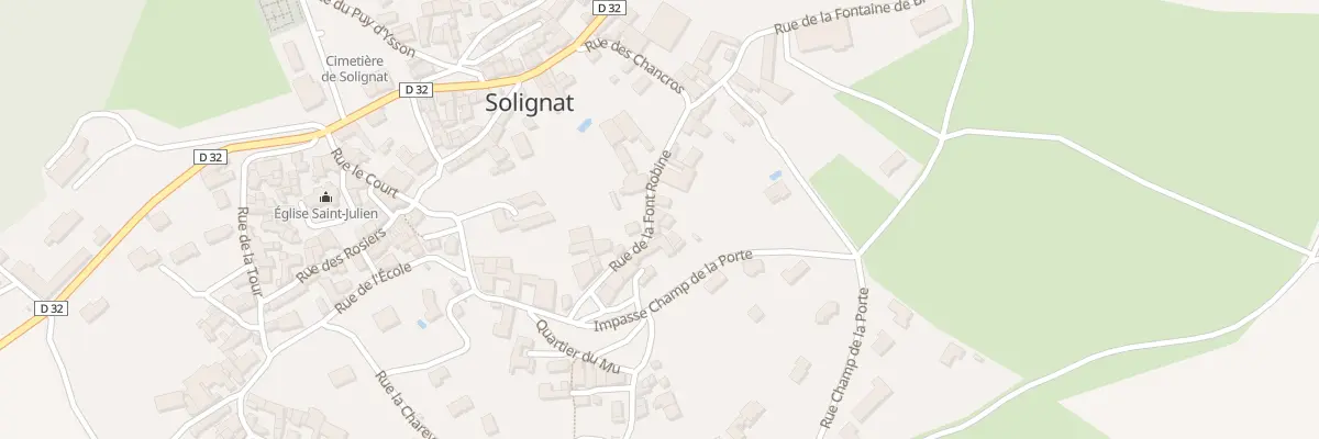 Plan du 16 Rue de la Font-robine à Solignat