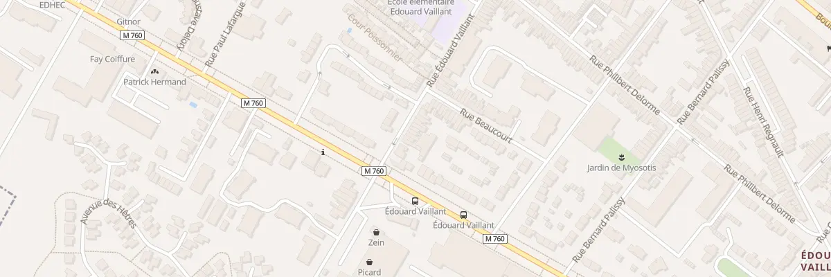 Plan du 109 Rue Edouard Vaillant à Roubaix