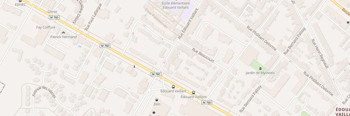 Plan du 105 Rue Edouard Vaillant à Roubaix