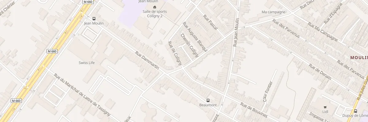 Plan du 77 Rue Coligny à Roubaix