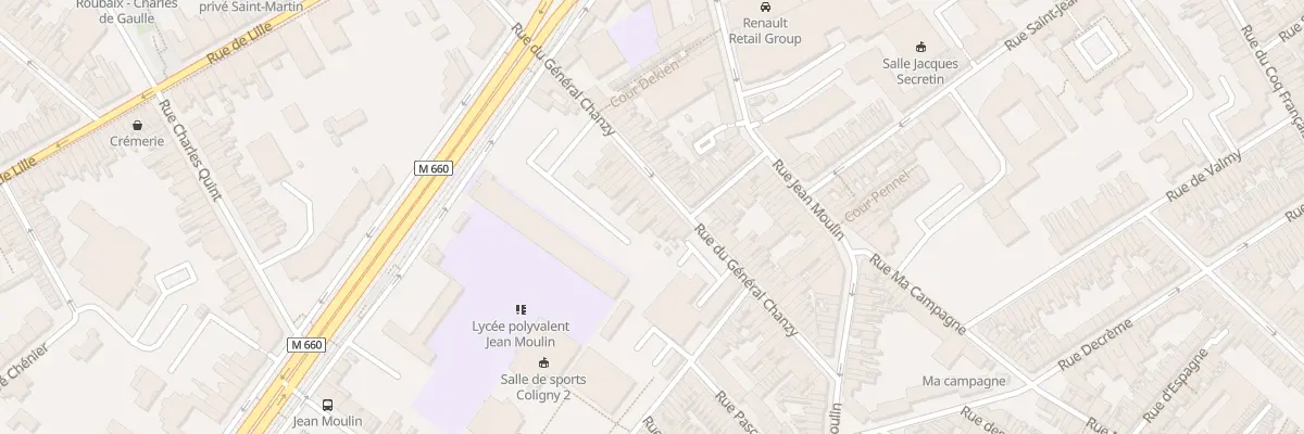 Plan du 38 Rue du Général Chanzy à Roubaix