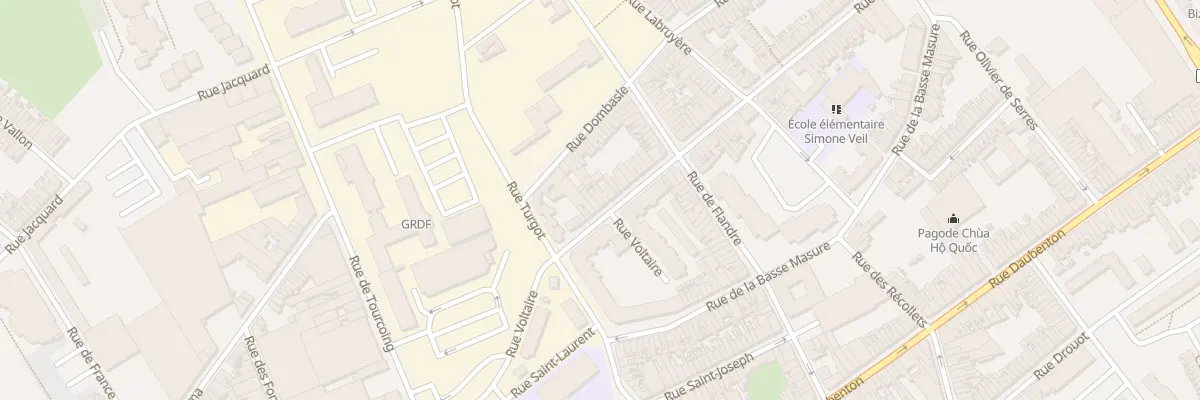 Plan du 23 Rue Voltaire à Roubaix