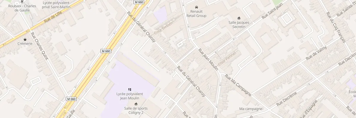 Plan du 49 Rue du Général Chanzy à Roubaix