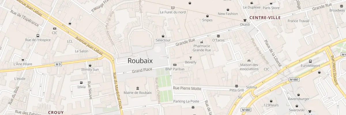 Plan du 26 Gpl Grd Place à Roubaix