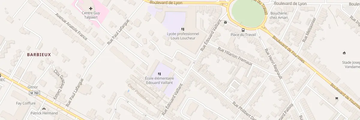 Plan du 32 Rue Edouard Vaillant à Roubaix