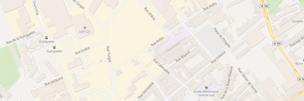 Plan du 72 Rue la Bruyère à Roubaix