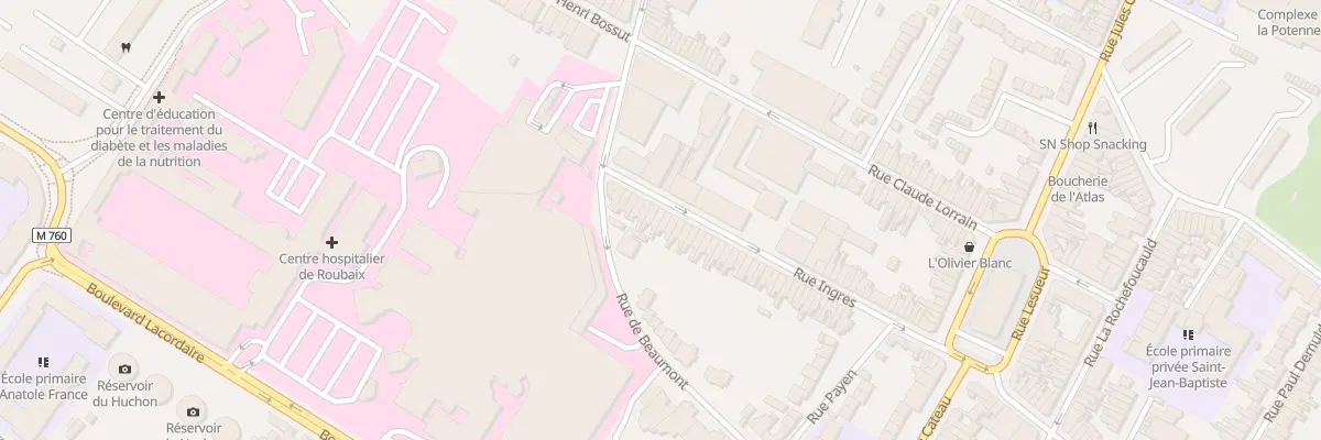 Plan du 16 Rue Ingres à Roubaix