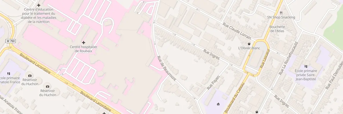 Plan du 107 Rue de Beaumont à Roubaix