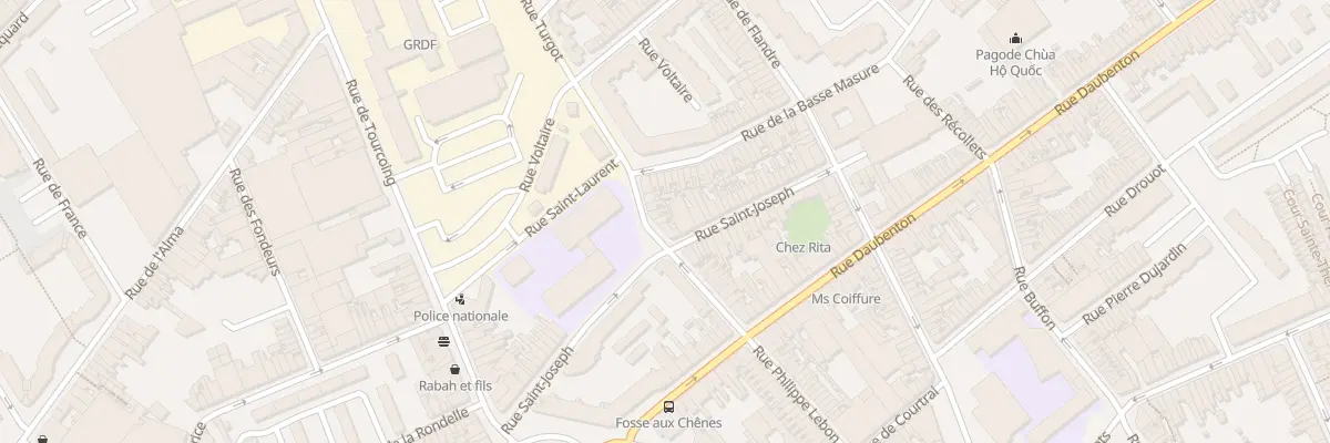 Plan du 2 Rue Turgot à Roubaix