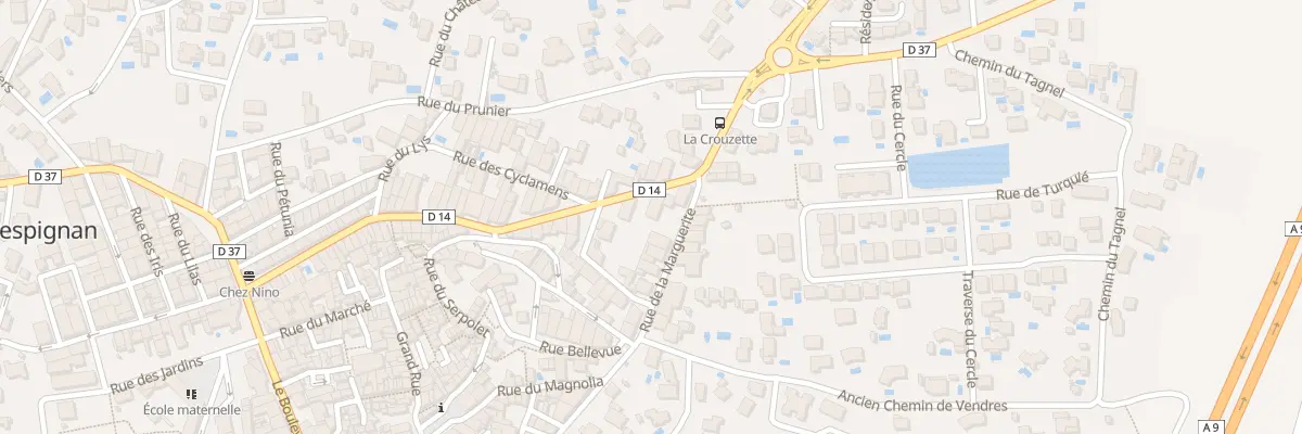 Plan du 30 Rte de Béziers à Lespignan