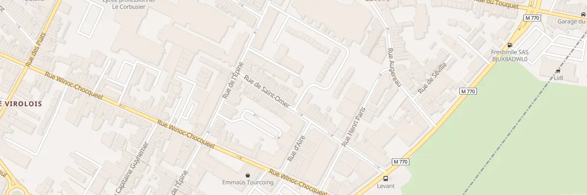 Plan du 33 Rue Saint Omer à Tourcoing