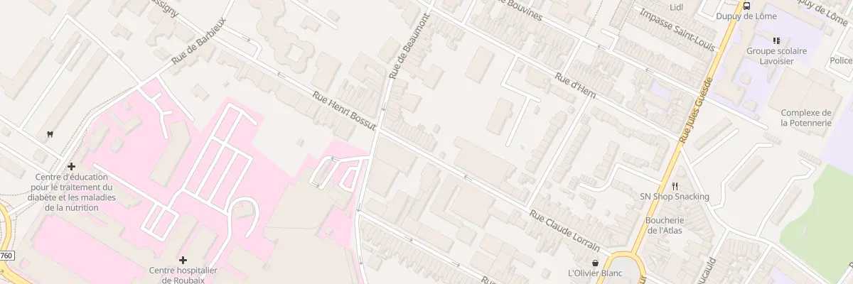 Plan du 19 Rue Claude Lorrain à Roubaix