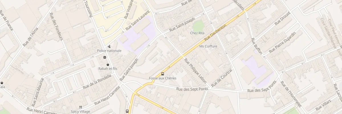 Plan du 15 Rue Daubenton à Roubaix