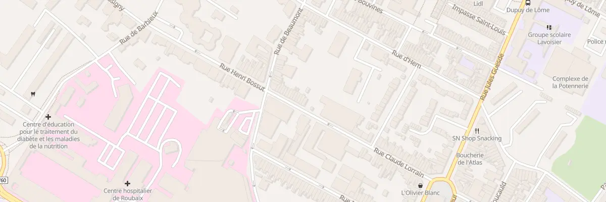 Plan du 21 Rue Claude Lorrain à Roubaix