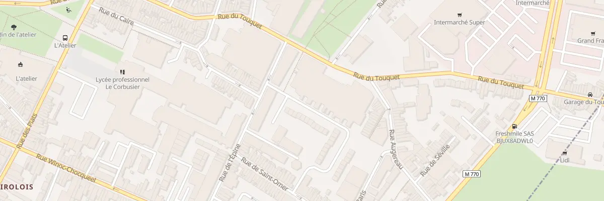 Plan du 92 Rue du Touquet à Tourcoing