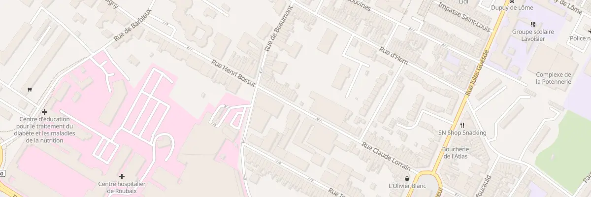 Plan du 23 Rue Claude Lorrain à Roubaix