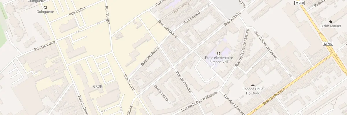 Plan du 116 Rue de Flandre à Roubaix