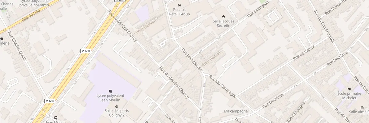 Plan du 94 Rue Jean Moulin à Roubaix