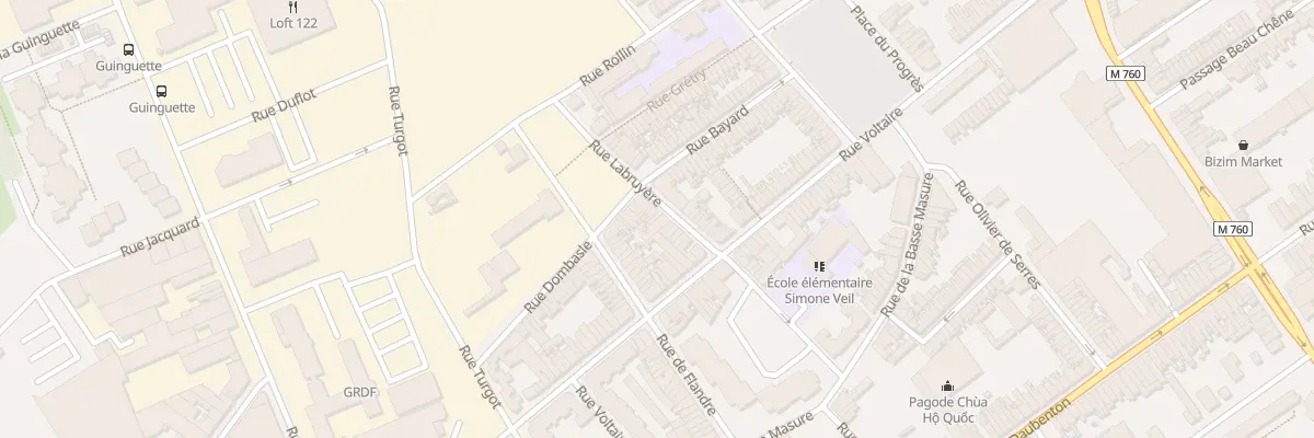 Plan du 61 Rue la Bruyère à Roubaix