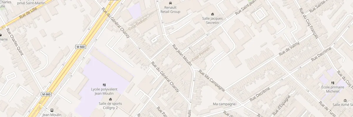Plan du 96 Rue Jean Moulin à Roubaix