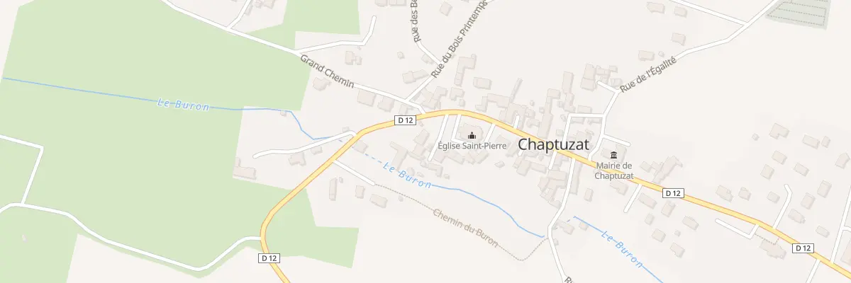 Plan du 2 Sen du Buron à Chaptuzat