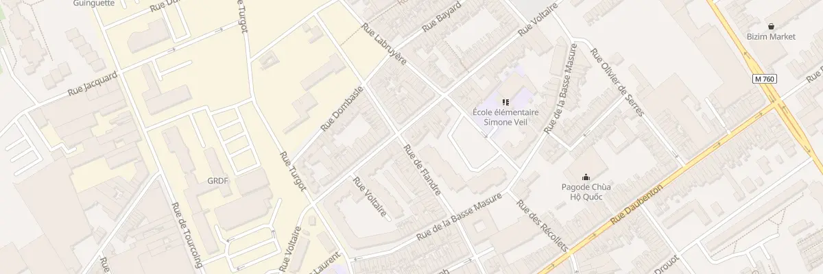 Plan du 46 Rue Voltaire à Roubaix