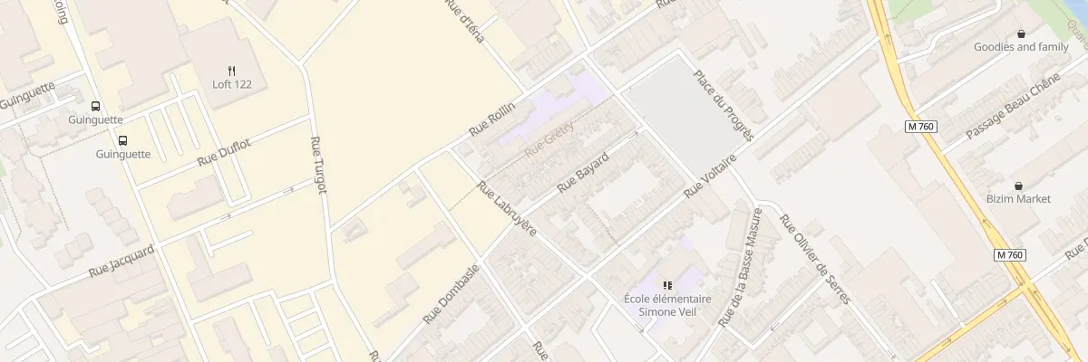 Plan du 9 Rue Bayard à Roubaix